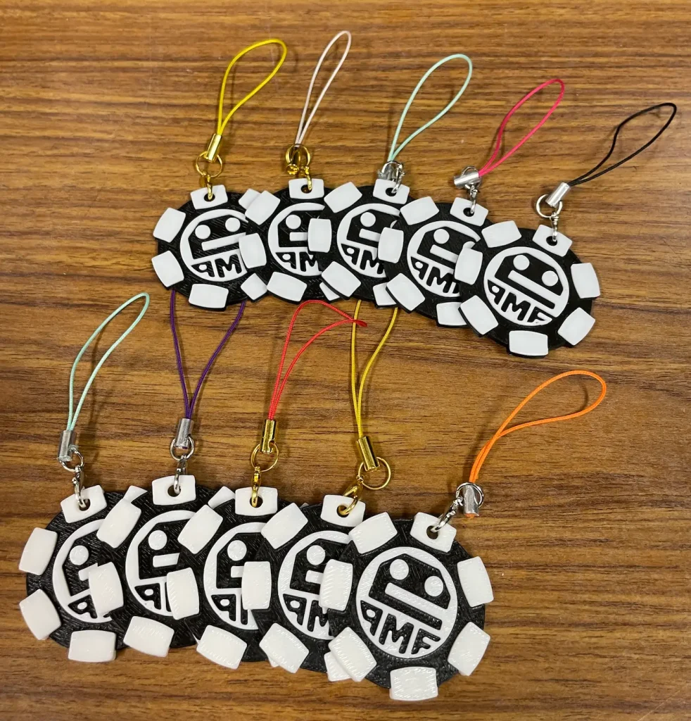 調布祭にて、募金のお礼として作成したキーホルダーの画像